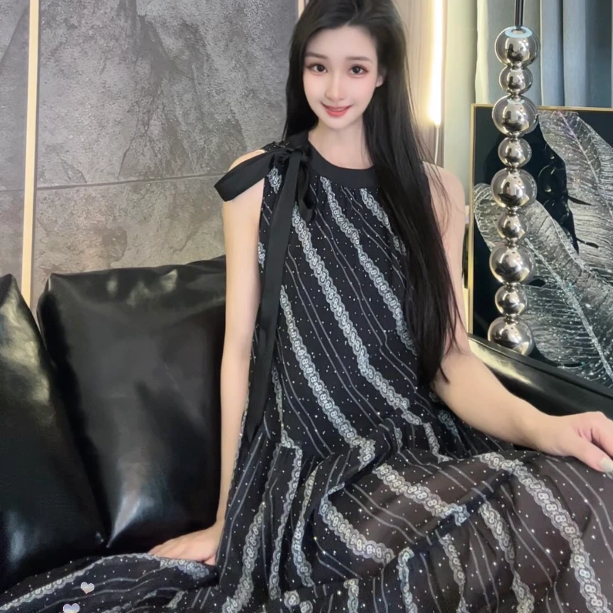 【林仙仙2】复古港风套头长裙连衣裙潮流时尚潮牌女百褶Y260164