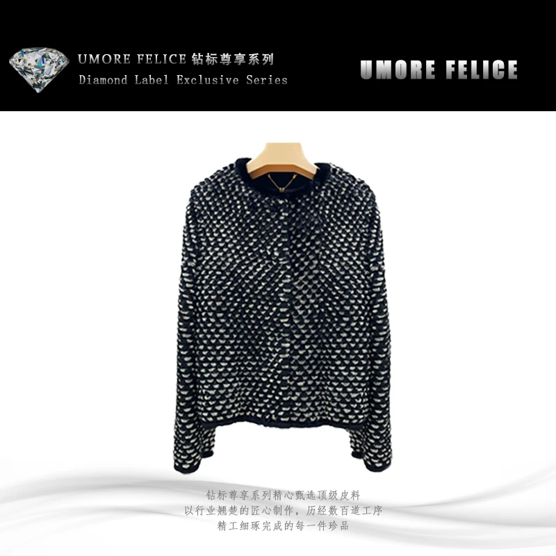 UMORE FELICE华斯皮草【杨红霞甄选】女神款时尚进口水貂皮草服装