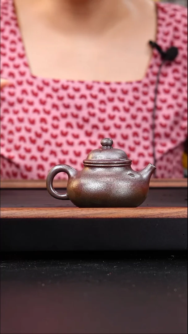 茶壶紫砂红皮龙柴烧容天160cc