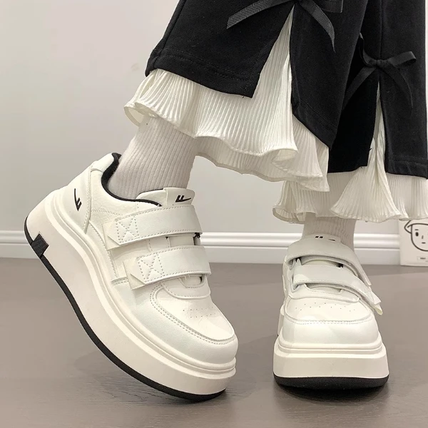 回力魔术贴厚底透气小白鞋女2025新款百搭休闲鞋小众轻便运动板鞋