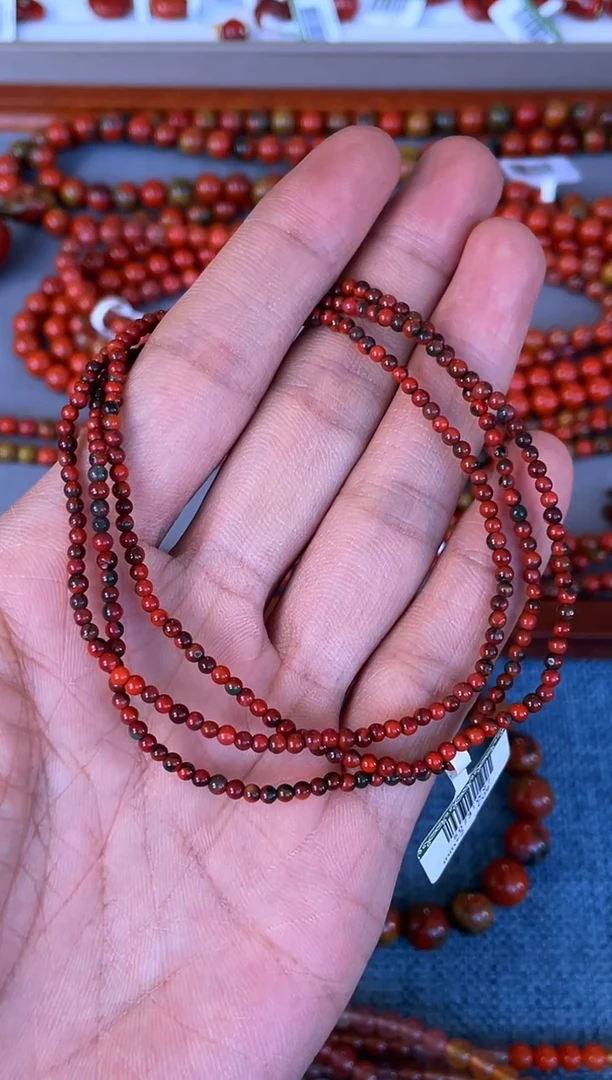 未镶嵌手串南红玛瑙N19凉山九口料鸡血包浆多圈