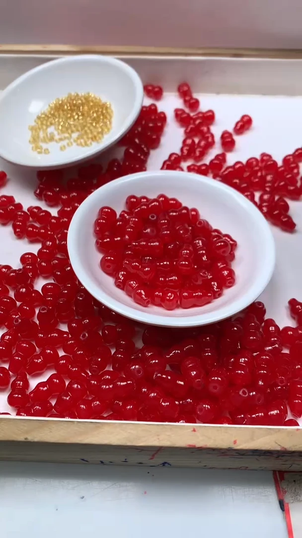 未镶嵌散珠玛瑙/玉髓E769 鸽血红 葫芦8*14mm12个9.9元