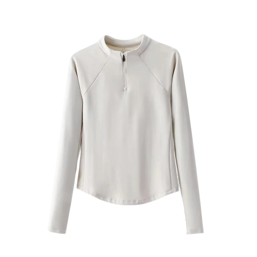 休闲运动服上衣 半拉链立领长袖 高端显瘦时尚户外2853