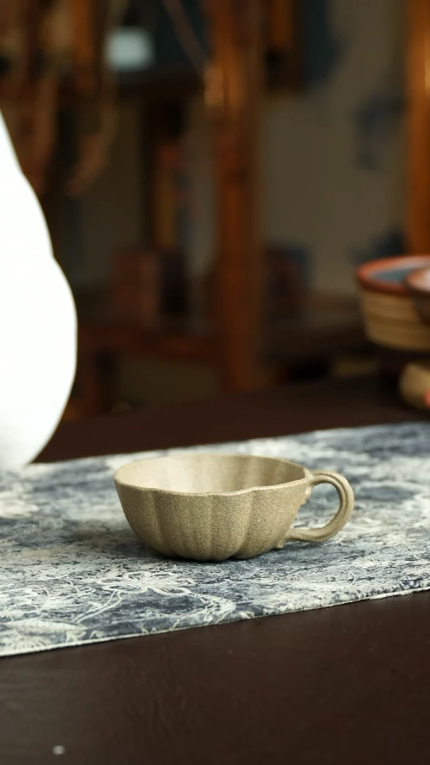 茶杯紫砂52号 特惠南瓜杯 宜兴紫砂原矿作品