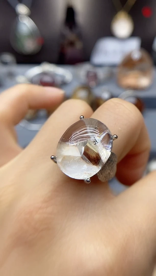 水晶珠宝半成品银S925镶嵌定制定制
