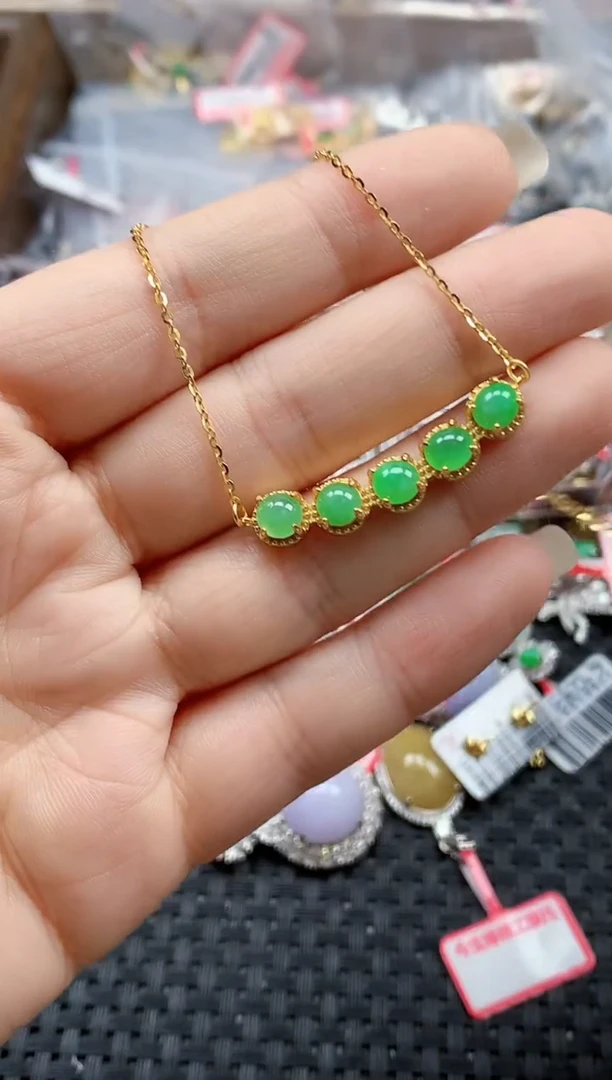 银S925镶嵌戒指翡翠天然A货缅甸翡翠