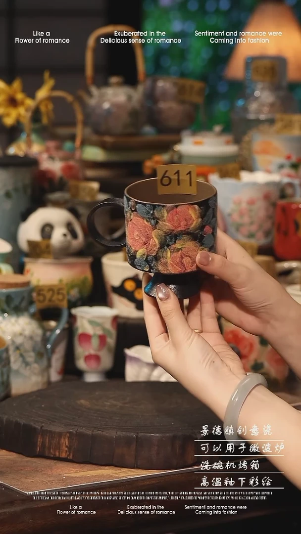 陶瓷景德镇高温釉下彩手工手绘款式