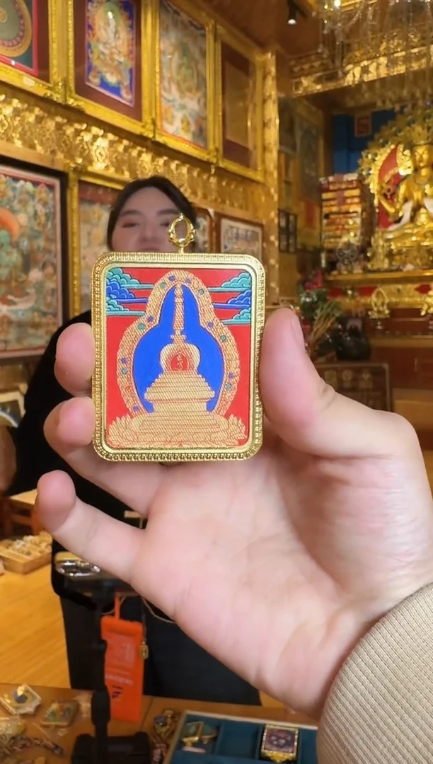 吊坠金塔--热贡纯手绘