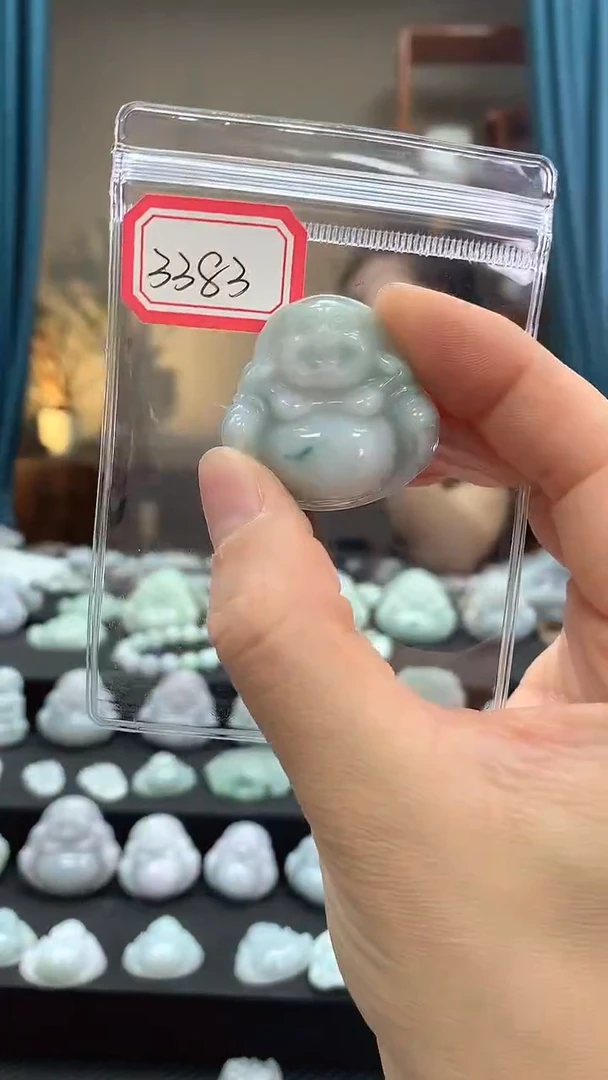 颈饰未镶嵌翡翠佛公3383