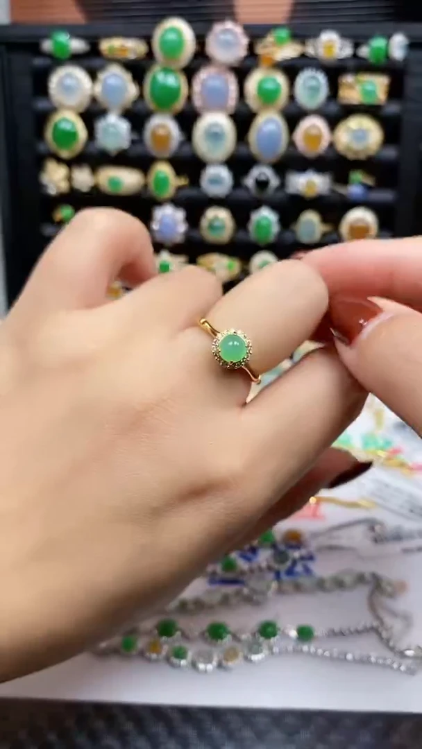 银S925镶嵌戒指翡翠41