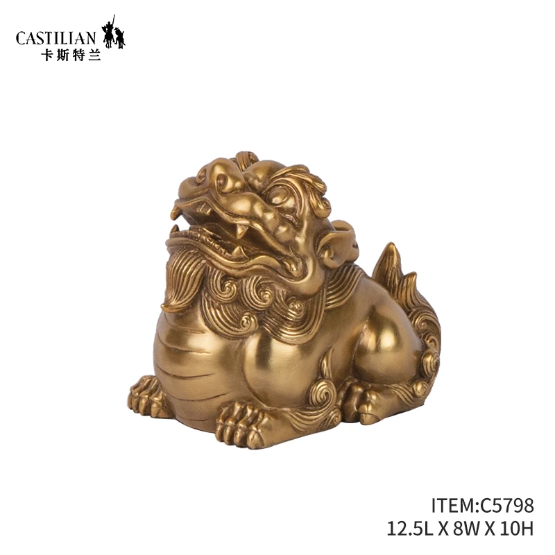 派力斯全铜貔貅金属高端摆件祥瑞精细办公桌书房展示柜门厅玄关