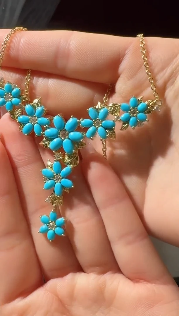 未镶嵌绿松石项链天然绿松石项链