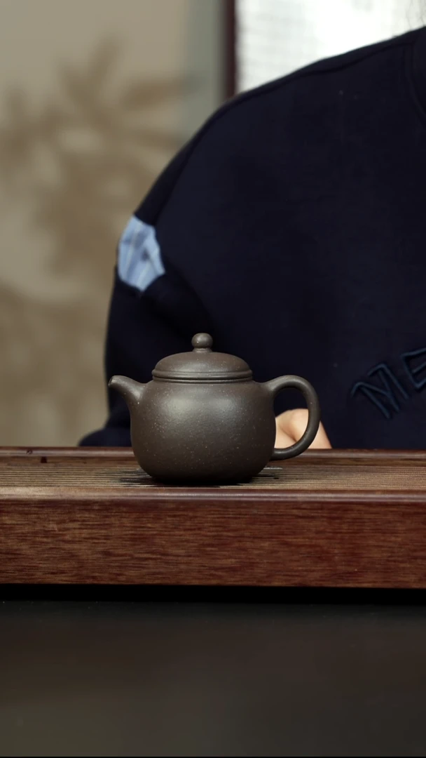 紫砂茶壶粗砂千禧紫泥 匏樽