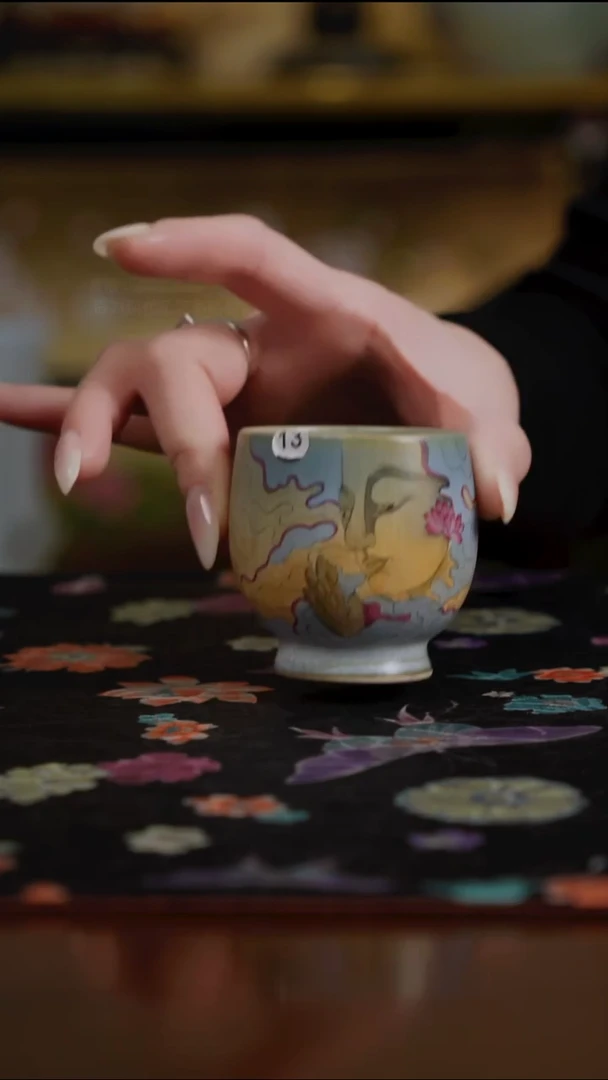 杯景德镇陶瓷杯碗柴烧多人