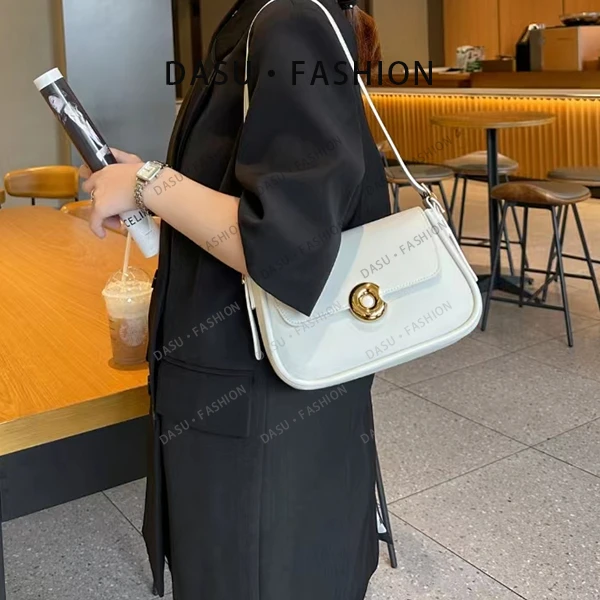 【苏总专属】SKL-Y8561-白色女士时尚潮流气质小众腋下包斜挎包