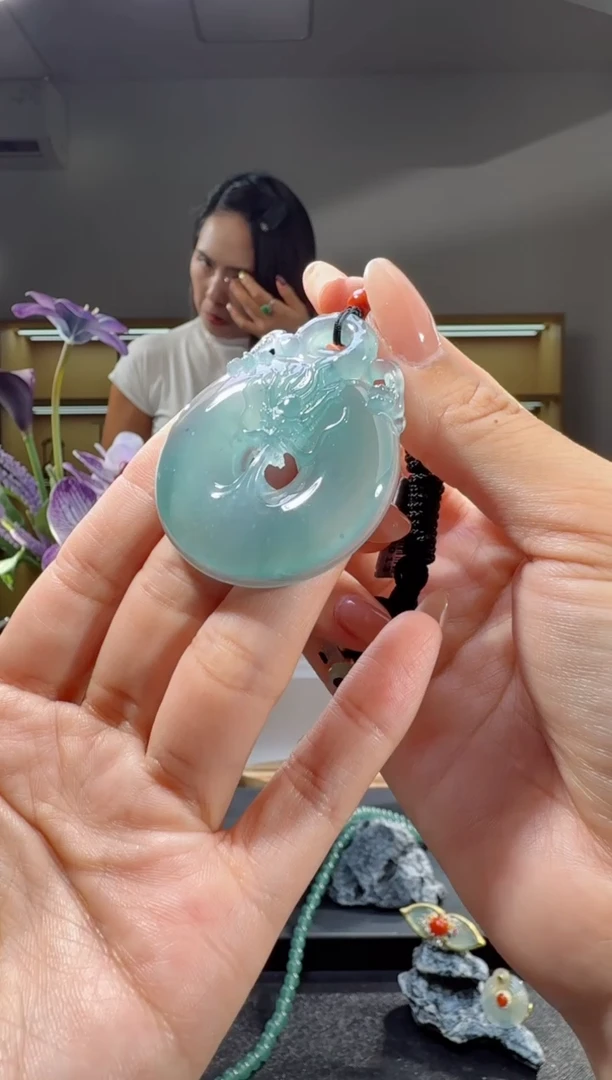 吊坠(不含链)未镶嵌翡翠平安扣