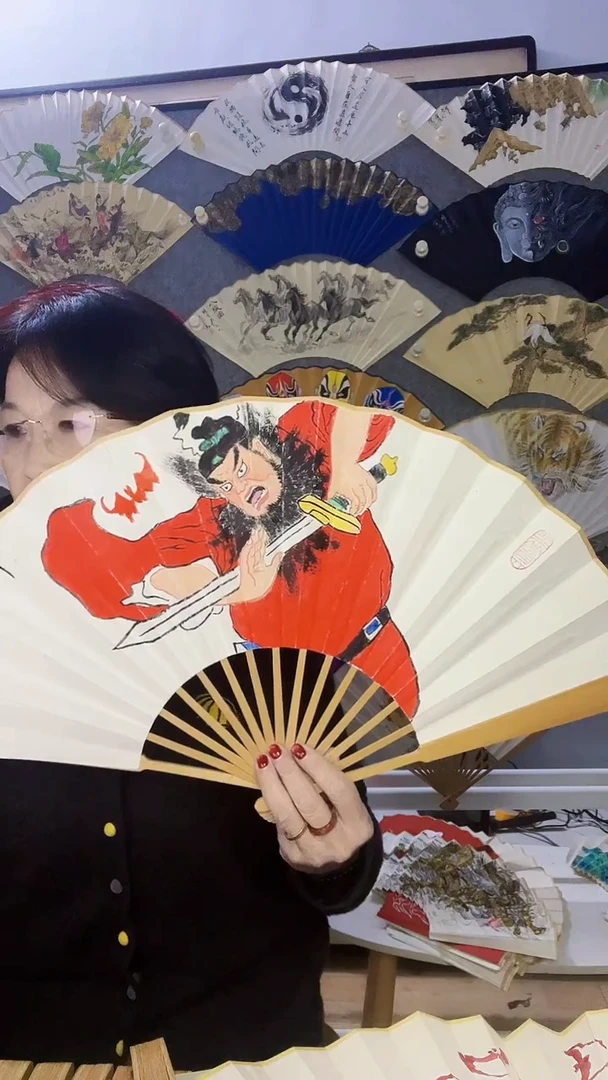 扇子十寸十五方玉竹折扇