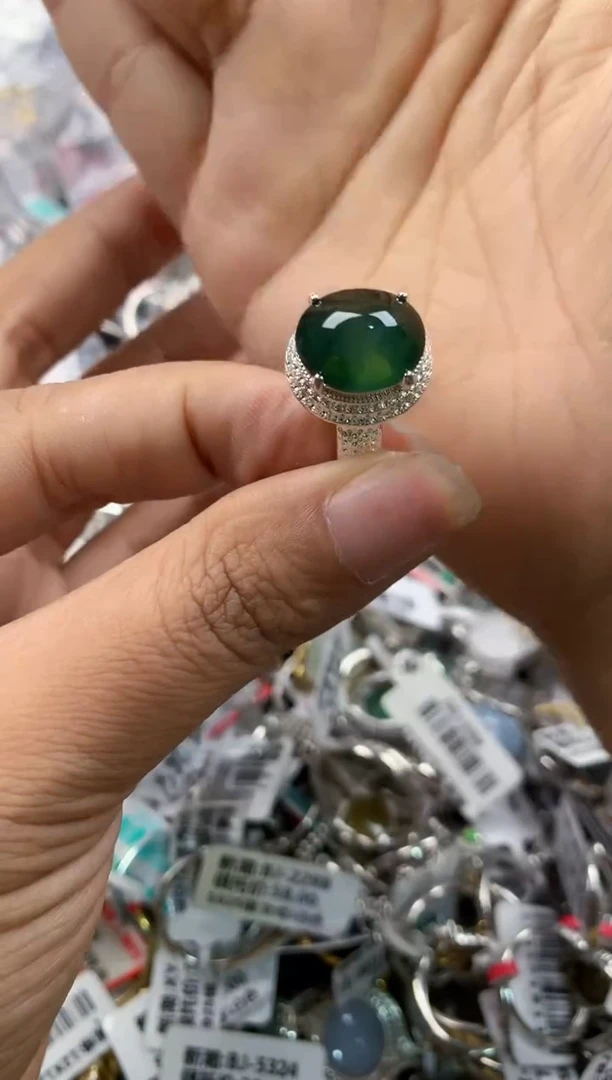 未镶嵌戒指翡翠141414----5