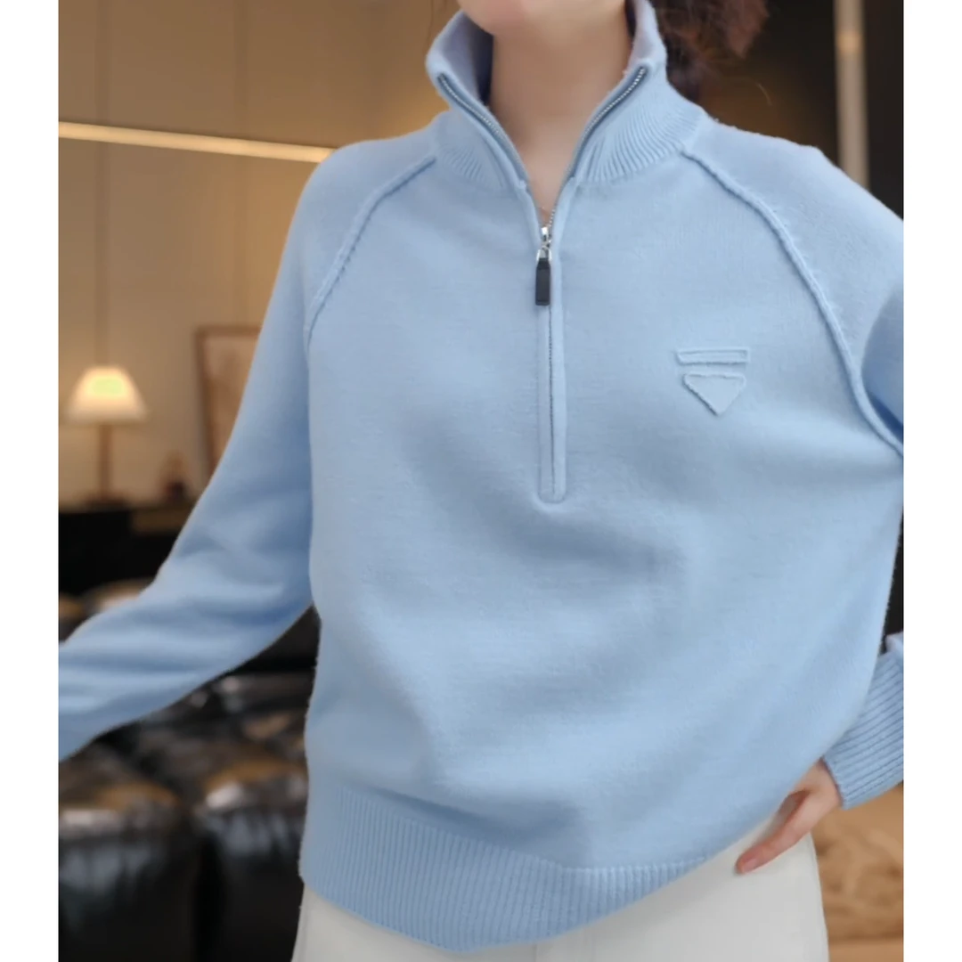 【甜梦锦缎】秋冬休闲百搭时髦保暖半拉链式针织LK2500948