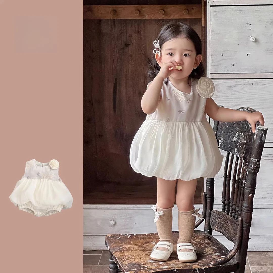 婴儿衣服夏季薄款包屁裙子夏装女宝宝公主裙一岁周岁礼服可爱超萌