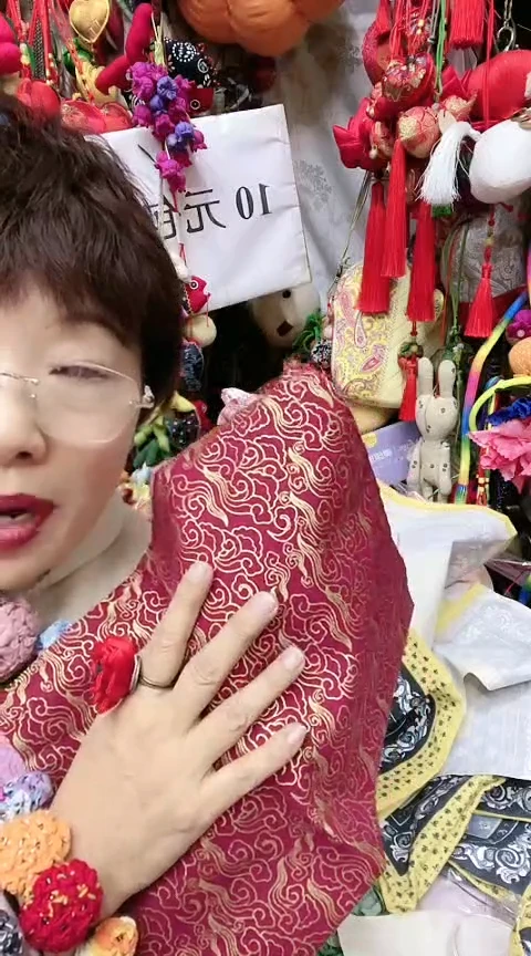 棉纯棉烫金红色海浪45*45