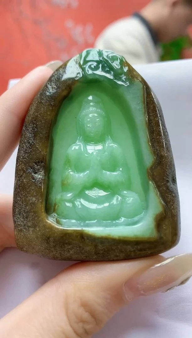 未镶嵌定制翡翠4917jw-毛货挂件38