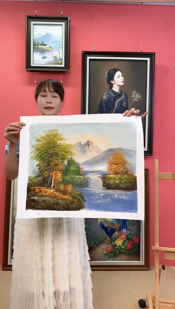 油画透****凉尺寸40*50画芯（不含框）