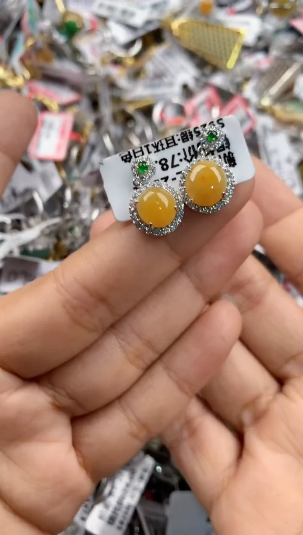 银S925镶嵌戒指翡翠444---10