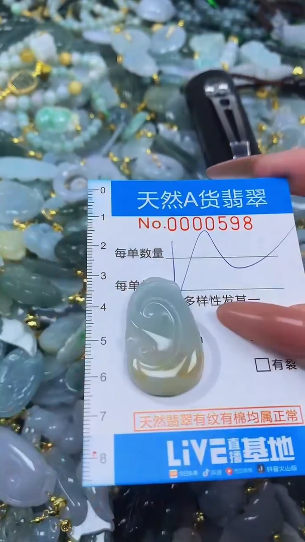 颈饰未镶嵌翡翠净货挂件-0598