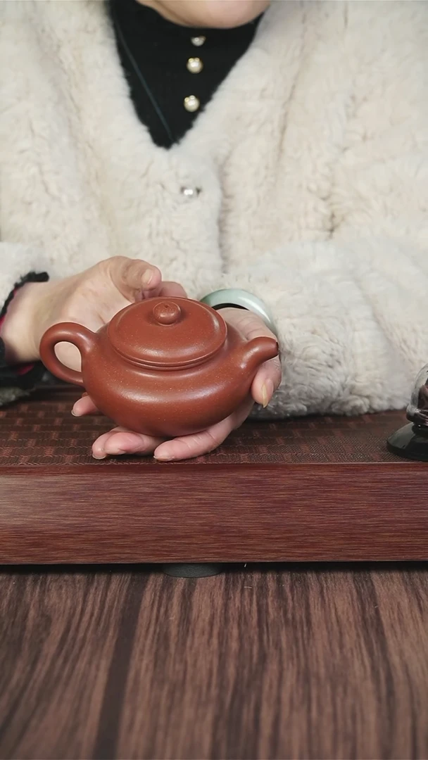 【闪购商品】紫砂茶壶sy  红降坡  仿古