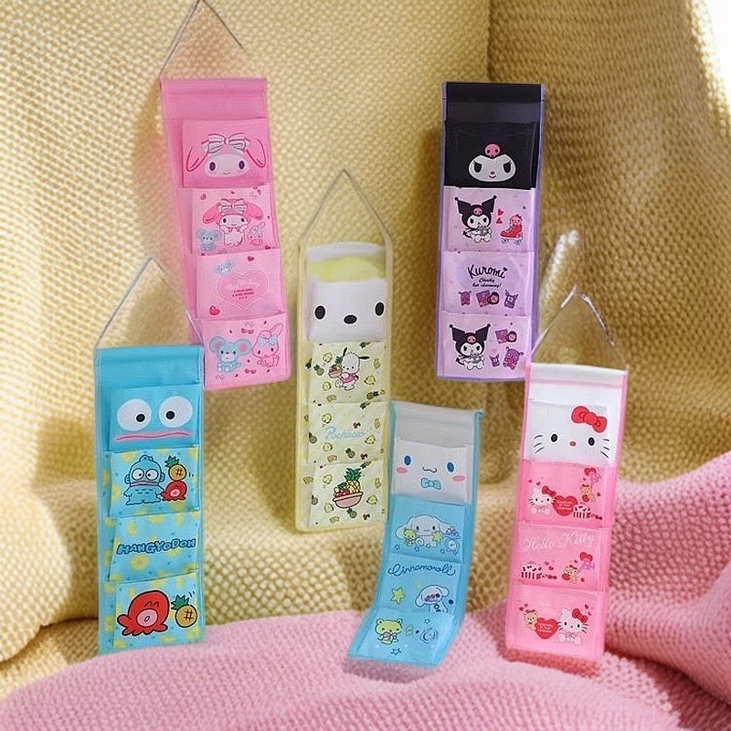 可爱卡通挂墙收纳挂袋库洛米储杂物悬挂式网书房学生宿舍玉桂狗包