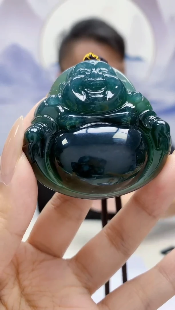 定制翡翠未镶嵌4969xx-毛货佛公43