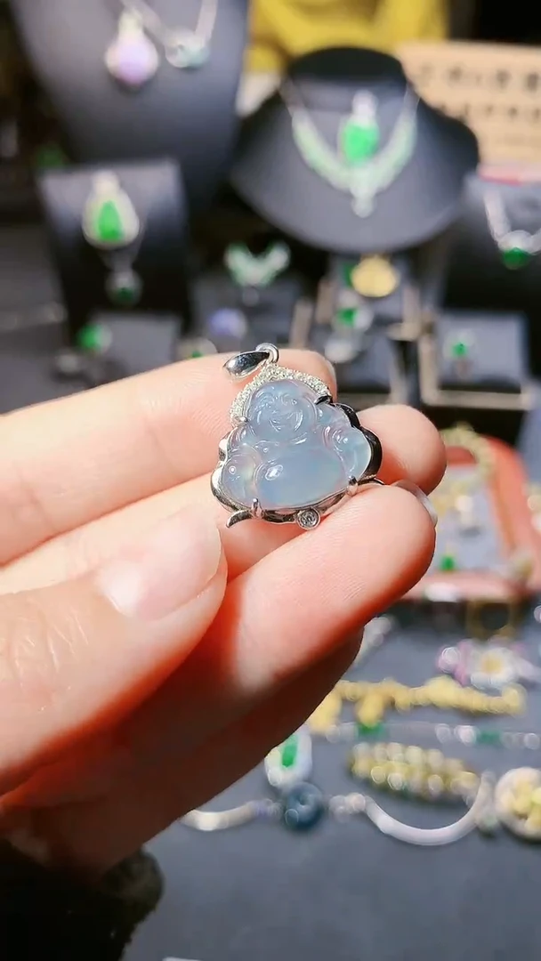 【闪购商品】翡翠吊坠(赠链)银S925镶嵌吊坠