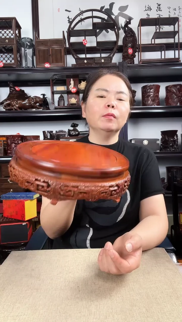 木21公分黄老李红木工艺品