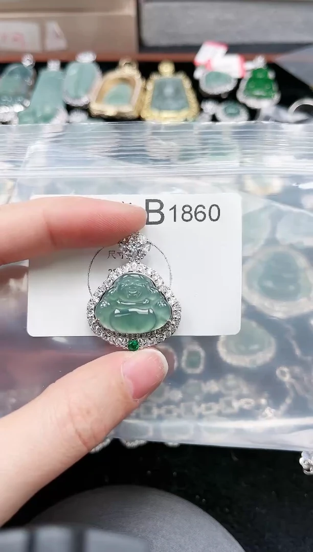 【闪购商品】翡翠颈饰未镶嵌1860赠皮绳