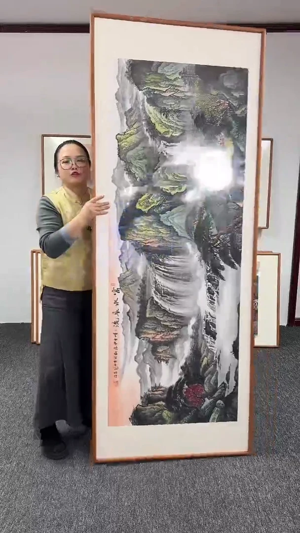 【闪购商品】国画富水长流210*80绘画作品