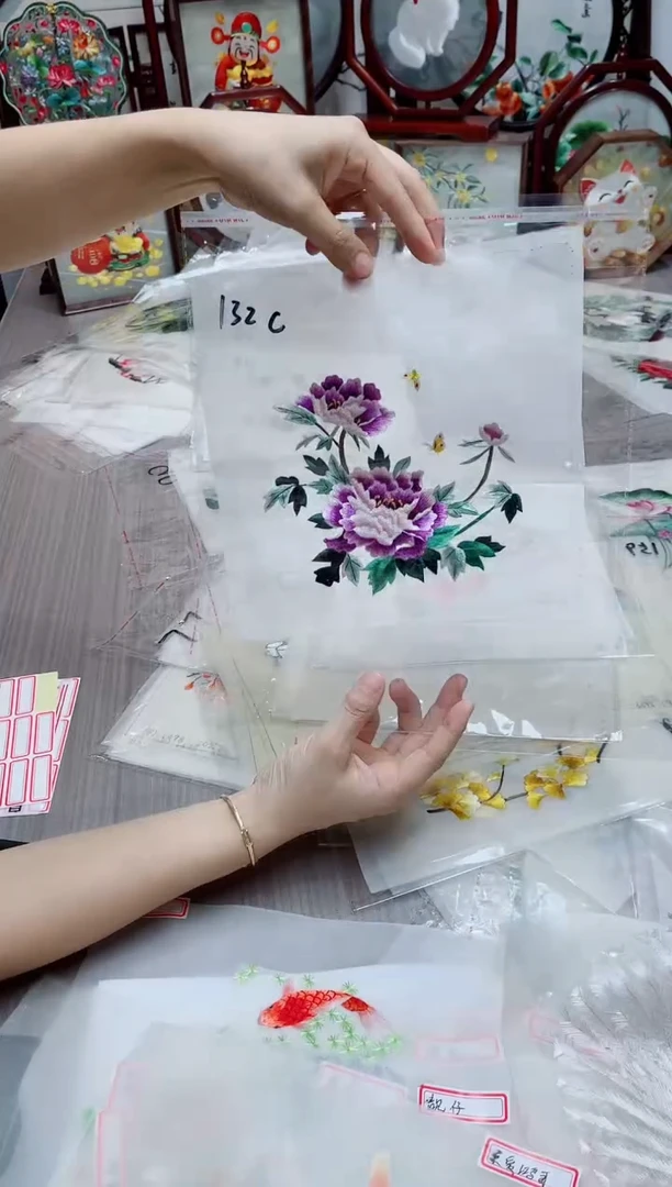 织绣纯手工苏绣双面绣132