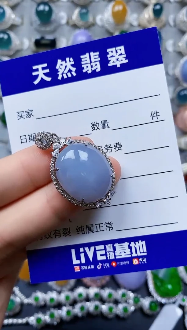 【闪购商品】翡翠颈饰银S925镶嵌0190