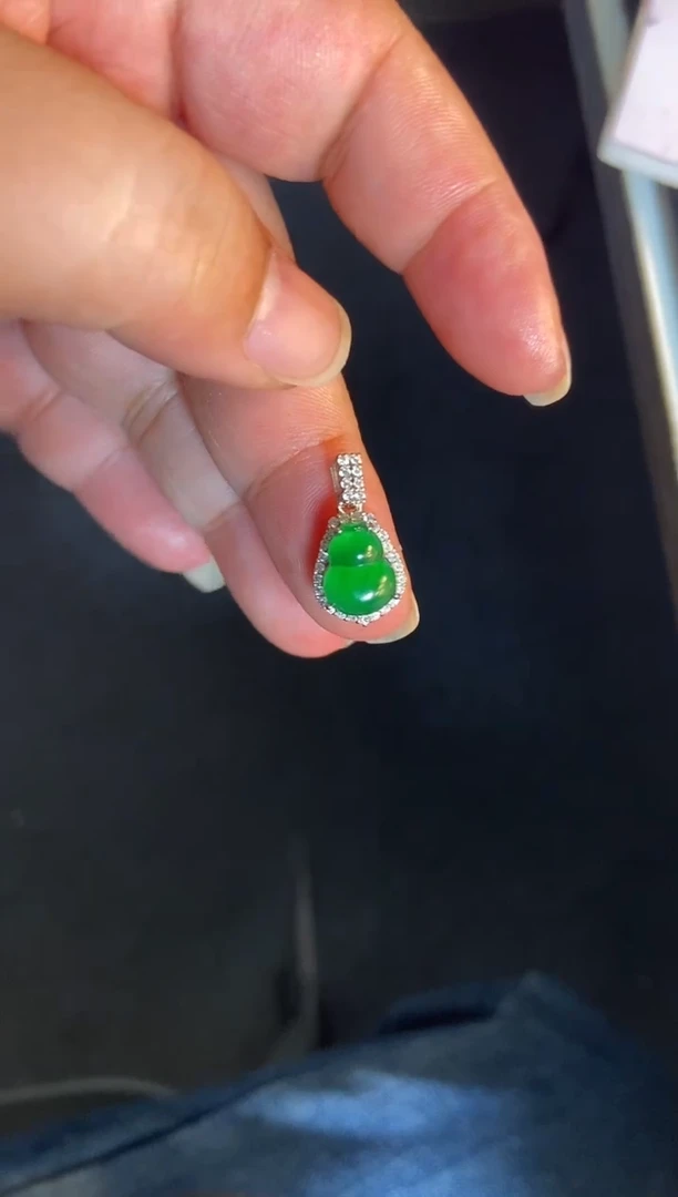 吊坠(不含链)银S925镶嵌翡翠1