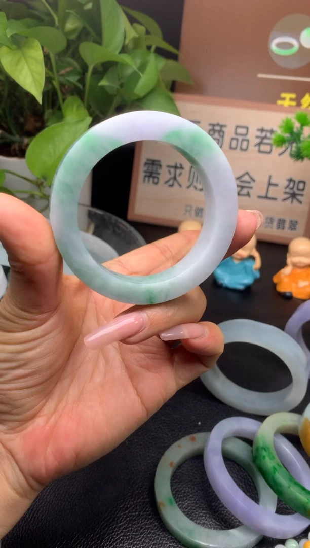 【闪购商品】定制翡翠毛坯定制未镶嵌54-55正圈