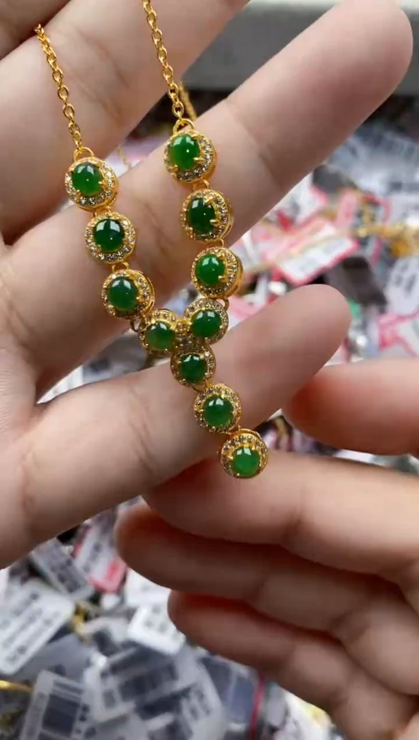 翡翠戒指银S925镶嵌4444---1