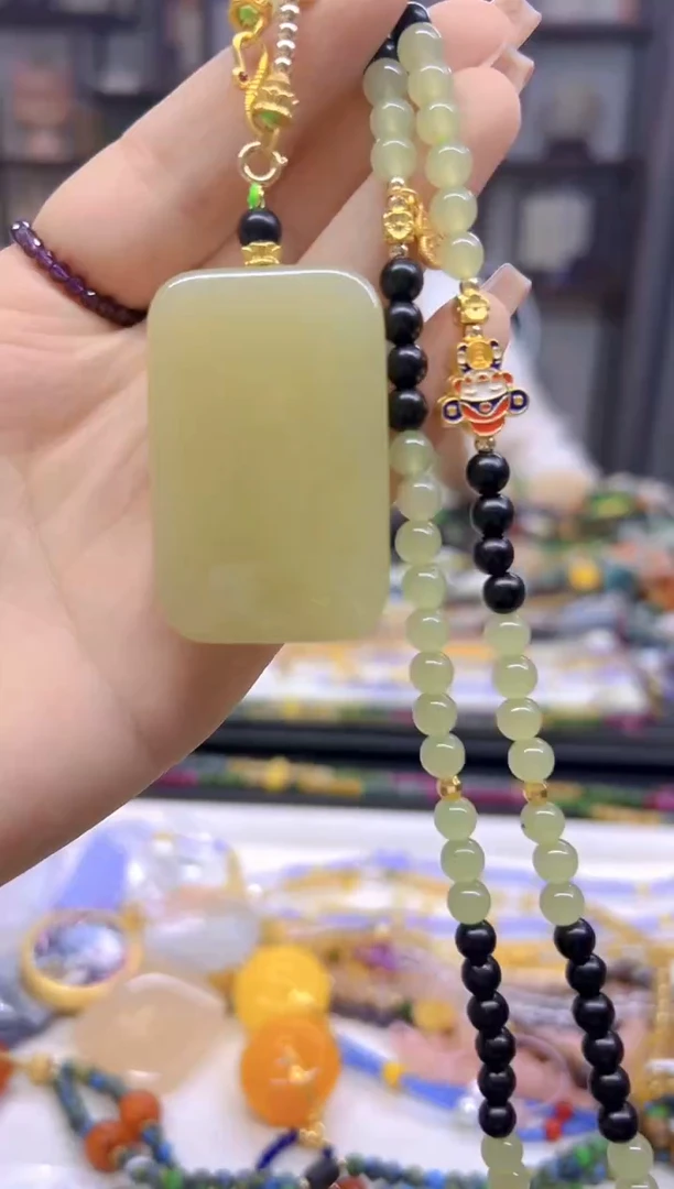 和田玉未镶嵌毛衣链M570