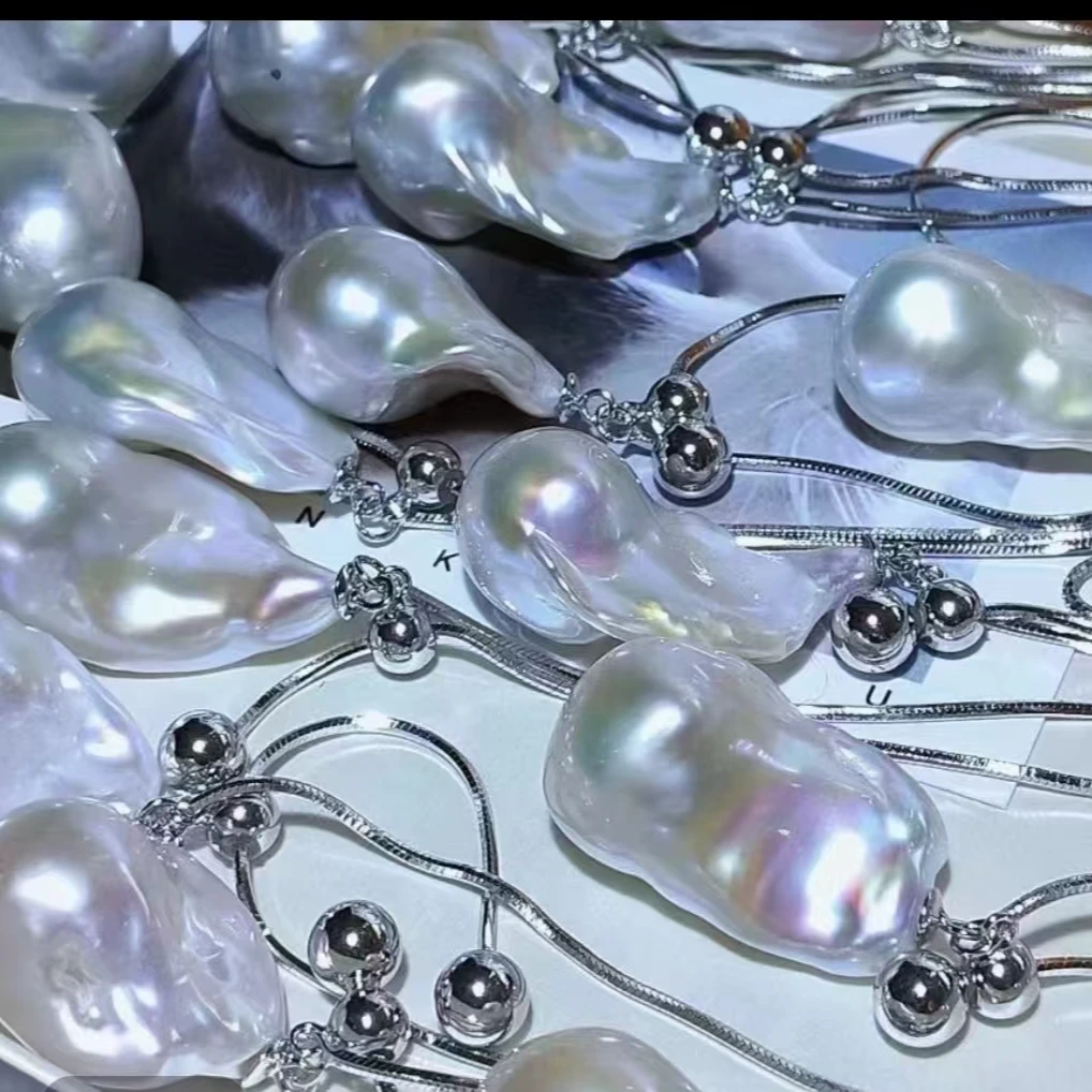 【一诺甄选】"华年”简约高级感巴洛克珍珠长链 14-17mm多样性发一