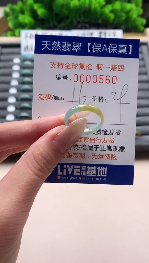 未镶嵌戒指翡翠天然  560