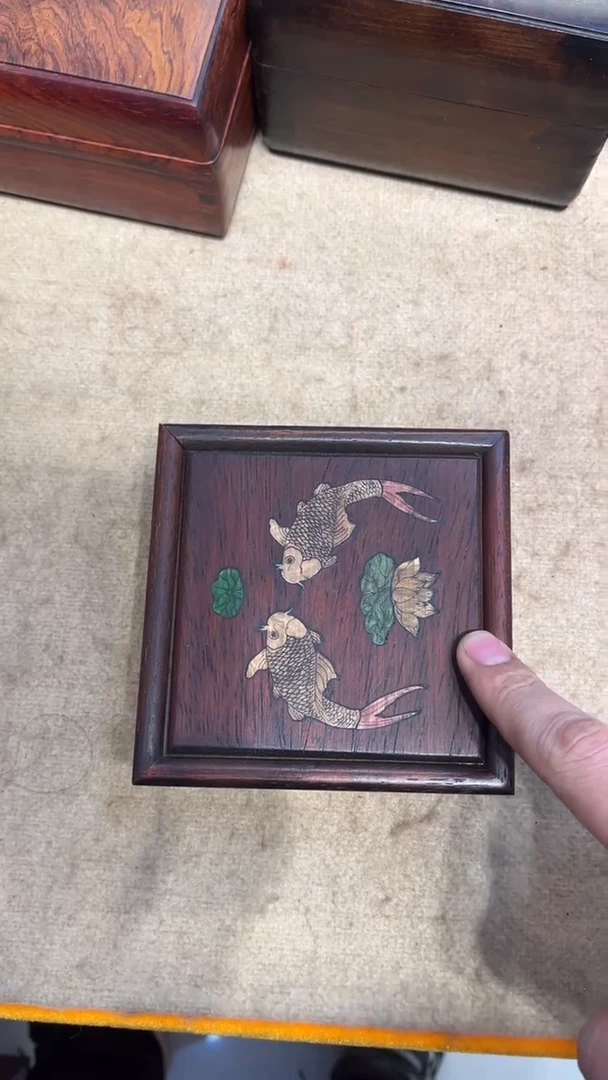 【闪购商品】木连年有余方抽拉盒