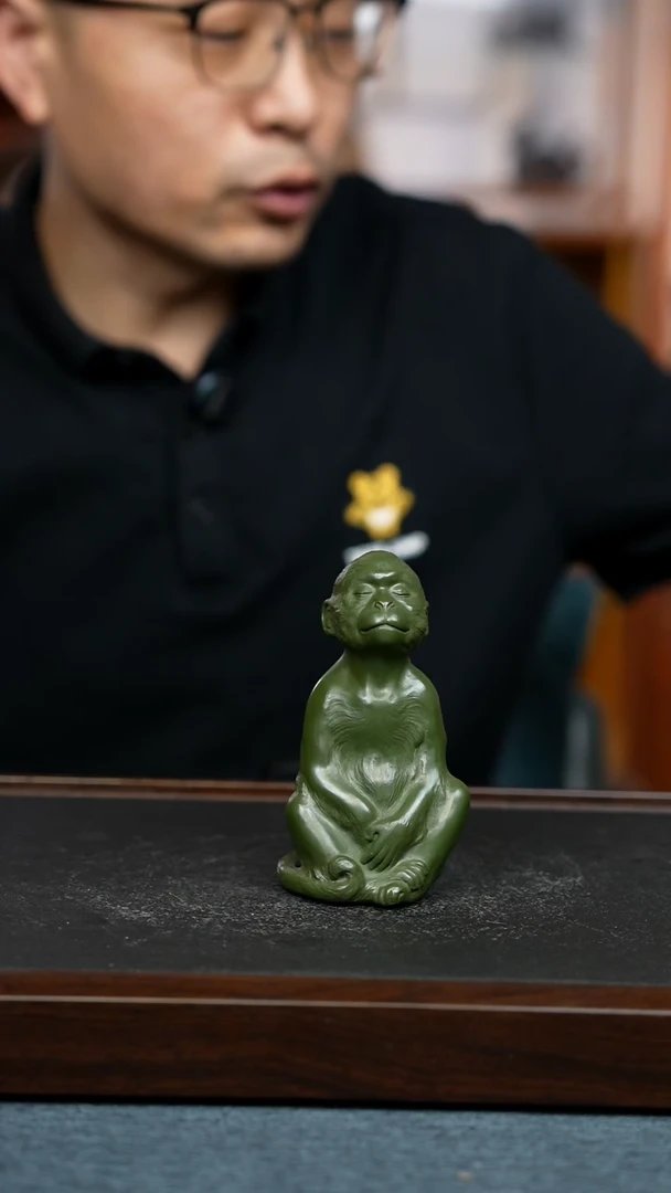 紫砂茶宠绿泥沉思