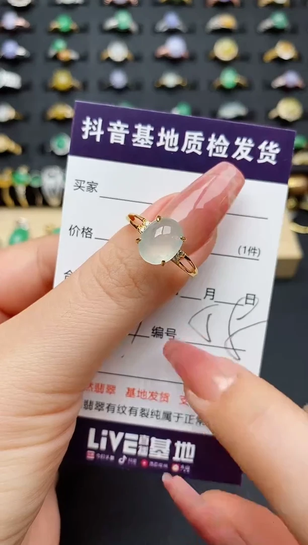 翡翠戒指银S925镶嵌.............