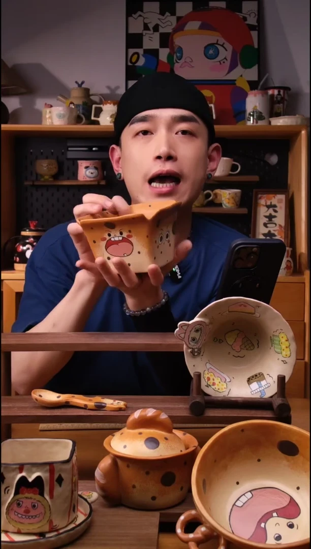 杯子景德镇可爱设计师款陶瓷