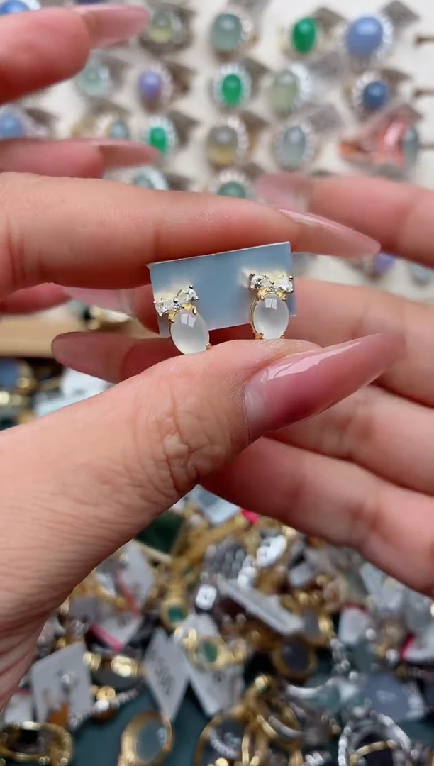 银S925镶嵌戒指翡翠.