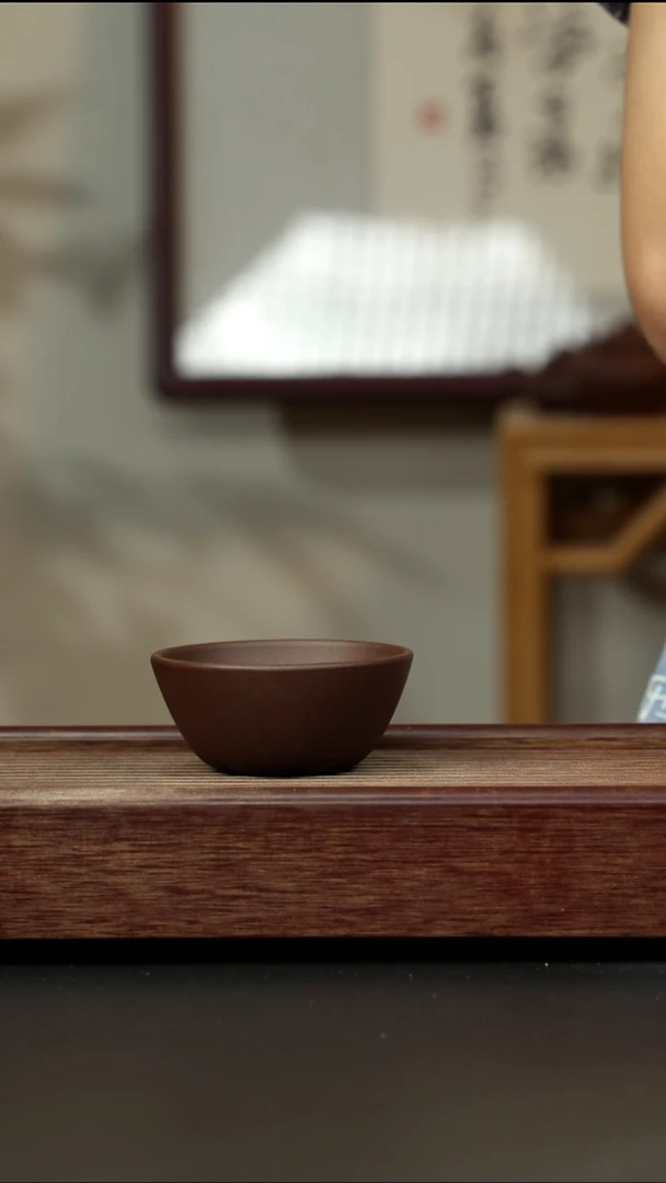 紫砂茶杯老紫泥 大碗杯